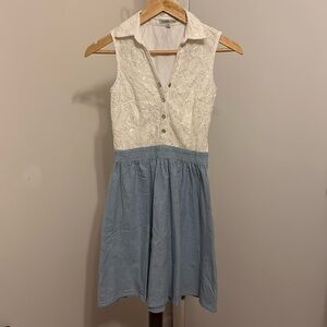 Charlotte Russe lace and chambry dress